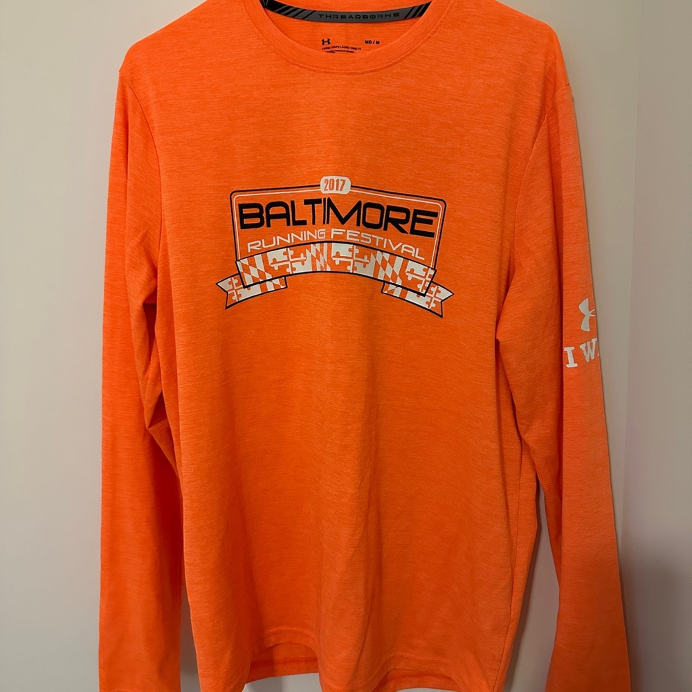 Under Armour Heat Gear Vibrant Orange Running Festival Tee
